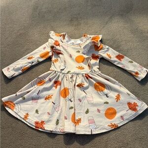 ⭐️3 for $25⭐️ Dot Dot Smile Cream and Orange Dress